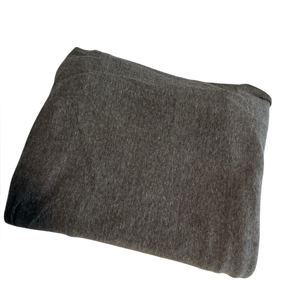 Dark gray chambray knit top sheet. Size Twin XL. Gently worn.